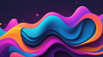 3D Abstract flowing fluid gradient background, dynamic wave Liquid colorful vibrant wallpaper