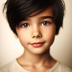 Naklejka premium Portrait of a young boy innocent