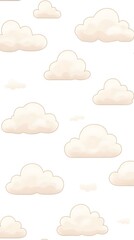 Dense Clouds on White Background, Abstract Image, Texture, Pattern, Wallpaper, Cover and Screen of Smartphone, Cell Phone, Computer, Laptop, 9:16 and 16:9 Format
