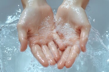 Fototapeta premium washing hands in water