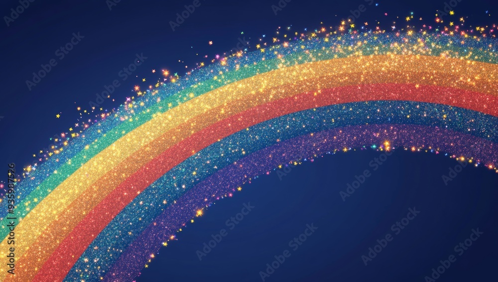 Wall mural An image of C that shows a close-up of a rainbow-colored line radiating from its center