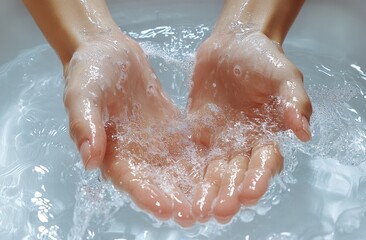 Fototapeta premium washing hands in water
