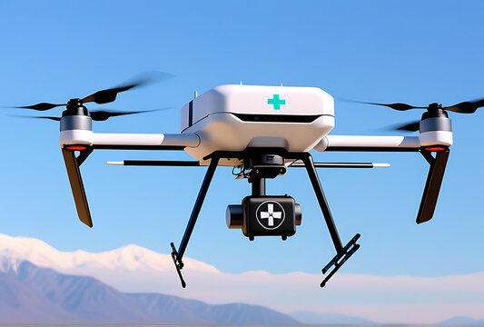 autonomous drones healthcare delivery transporting medical supplies conducting aerial medical missions