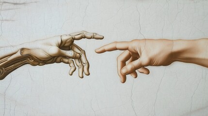 Bridging Realities: Human and AI Hands Reach for Connection 