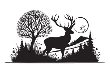 Deer Silhouette Vector
