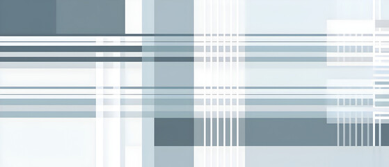A flat vector illustration of a background design with simple stripes and grids, using a mix of gray, white, and soft pastel blue. The stripes are clean and geometric, alternating between gray white