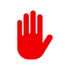 Stop hand icon