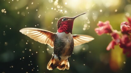 Naklejka premium Hummingbird in Flight