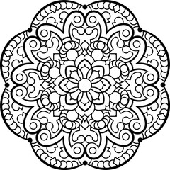 Mandala. Ethnic round ornament.Coloring page. Vector illustration.