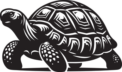 Sea turtle silhouette illustration isolated on a white background