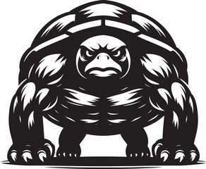 Sea turtle silhouette illustration isolated on a white background