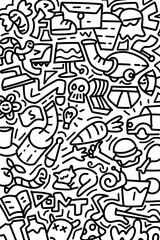 hand drawn doodl art