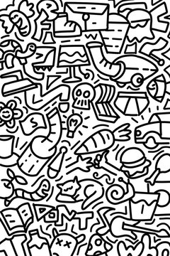 hand drawn doodl art