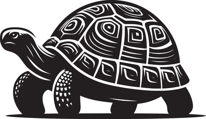 Sea turtle silhouette illustration isolated on a white background