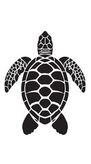 Fototapeta premium Turtle marine animal icon. Sea turtle silhouette. vector illustration 