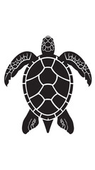Fototapeta premium Turtle marine animal icon. Sea turtle silhouette. vector illustration 