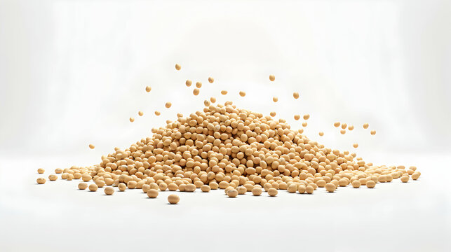3D Flat Icon of Soybean Price Increase and Decrease Concept on Dreamy Background with Agricultural Market Volatility Symbolism