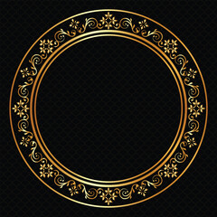 Vintage label design with monograms and frames