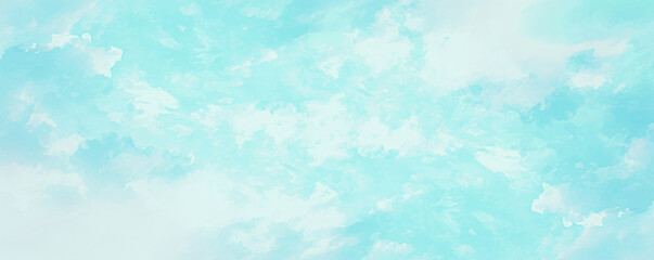 Obraz premium aesthetic cloud with blue sky watercolor style