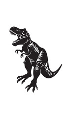 Fototapeta premium Tyrannosaurus Dinosaur svg files cricut, silhouette clip art, Vector illustration eps, Black TRex overlay 