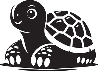 Sea turtle silhouette illustration isolated on a white background