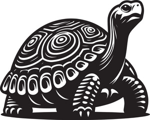 Sea turtle silhouette illustration isolated on a white background