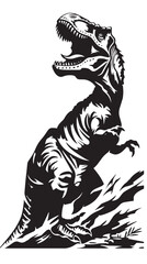 Tyrannosaurus Dinosaur svg files cricut, silhouette clip art, Vector illustration eps, Black TRex overlay 
