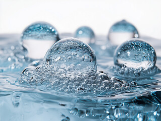 wasser, weihnachten, bonbons, dekoration, wasser, waschen, perle, blase, blase, blau, flüssig, ball, makro, platsch, urlaub, glas, winter, feier, feucht, trinken, weihnachten, rain, clear, blase, besc