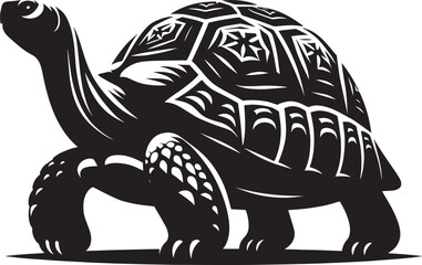 Sea turtle silhouette illustration isolated on a white background