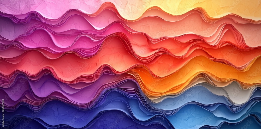 Leinwandbilder modern design backgrounds featuring vibrant 3d waves with gradient colors, in an abstract and dynami