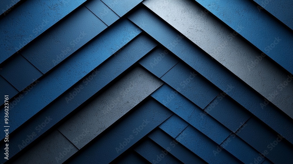 Leinwandbilder Diagonal Blue Lines Abstract Background: This abstract background features an overlapping pattern of blue lines, creating a dynamic and modern aesthetic.