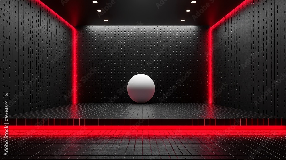 Poster This abstract minimalist 3D depicts a geometric cube grid that adapts to various spatial movements and dimensions.