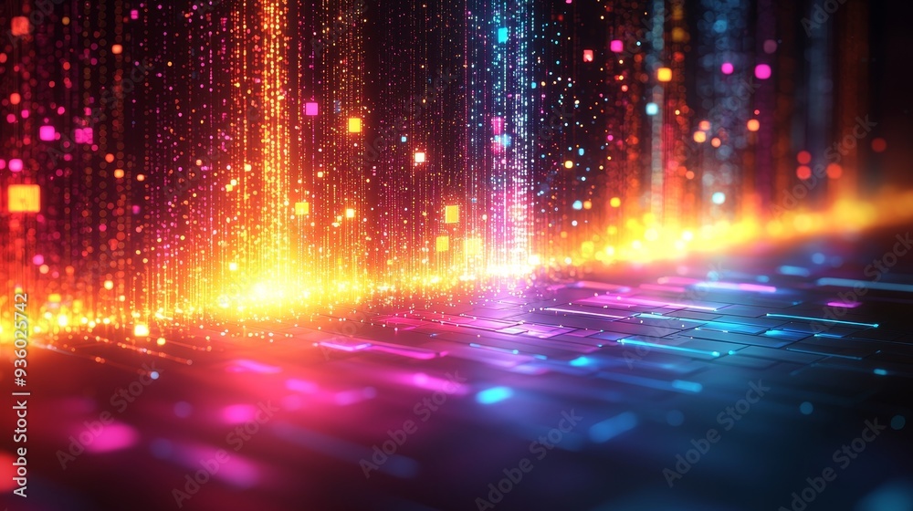 Aufkleber Mesmerizing abstract light trails create a dynamic and energetic visual. Perfect for showing speed, motion, energy, and the abstract nature of light.