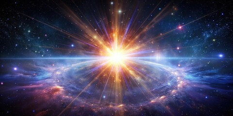 Star explosion in a distant galaxy, showcasing the beauty and power of the universe, star, explosion, galaxy, unknown