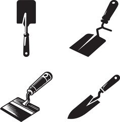 Trowel silhouette icon symbol. Vector illustration
