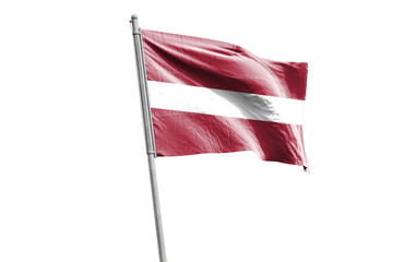 Latvia flag on transparent background.