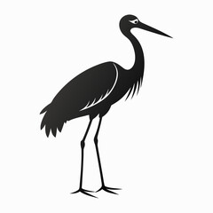 Naklejka premium Stork silhouettes - vector