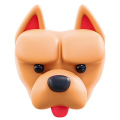 3D Pitbull Dog Cartoon