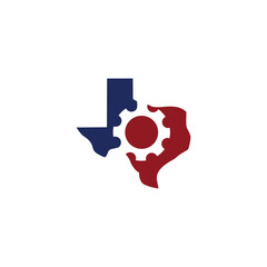 texas system simple sleek creative geometric modern logo design