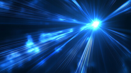 Intense Blue Light Rays with Dynamic Streaks