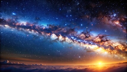 Fototapeta premium A stunning image of a vast and endless space filled with stars and galaxies , galaxy, universe, astronomy, stars