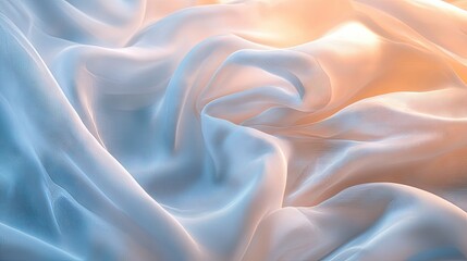 Obraz premium Light, elegant cloth flowing gently in the background with soft, ethereal waves.
