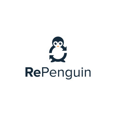 repenguin simple sleek creative geometric modern logo design