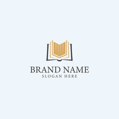 Book logo template vector icon illustration design. Book Education Logo Template.