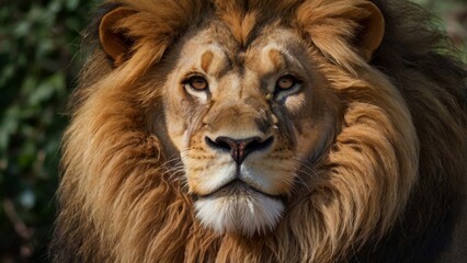 Naklejka premium close up portrait of a lion