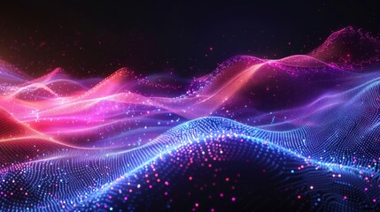 Abstract particle wave, hi-tech and big data background design, suitable for brochures, flyers, and banners