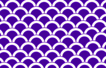 Blue pattern, seamless pattern with purple and white circles, purple illustration, purple background, purple wallpaper, seamless pattern with circles, scales, fish