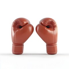 3D Animated Image of Pair of Boxing Gloves Centered on White Background