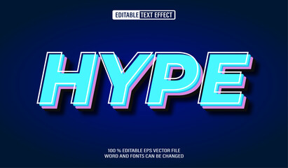 Editable 3d text style effect - Hype text effect Template