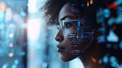 a female-founded AI startup developing solutions for mental health care in a commercial